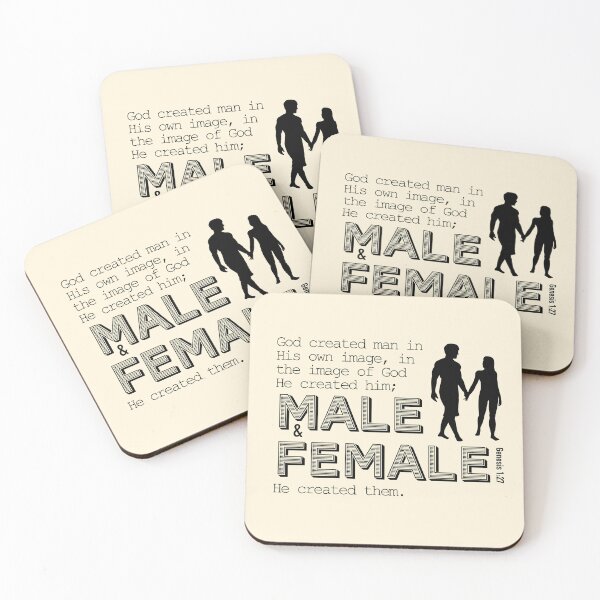 Item preview, God created Man and Female designed and sold by ZwoDots.