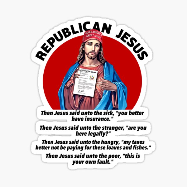 Republican Jesus Sticker