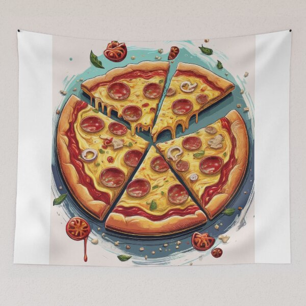 Item preview, Slice of Happiness: National Pizza Month designed and sold by bb-15artstudio.