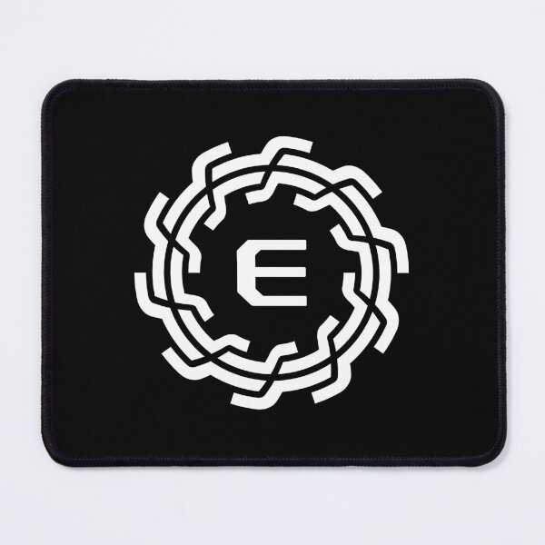Item preview, Abstract mechanical shape letter E emblem designed and sold by rasagamastore.