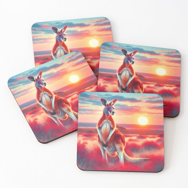 Item preview, Red Kangaroo at Sunset. designed and sold by ZestArtStudio.