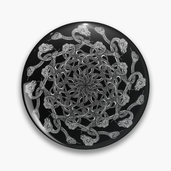 Item preview, Black & White Snake Mandala designed and sold by DaveDanchuk.