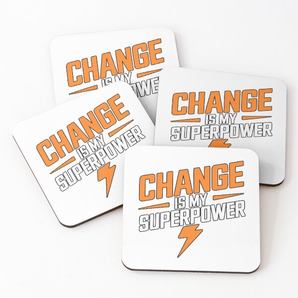 Item preview, Change Is My Superpower Motivational Design designed and sold by jeasolar.