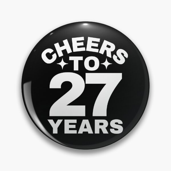 Item preview, Cheers to 27 Years - Birthday or Anniversary Celebration designed and sold by highflycrafts.
