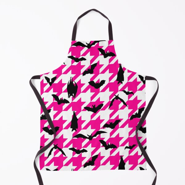 Item preview, pink houndstooth halloween black bats designed and sold by Gossip Rag.
