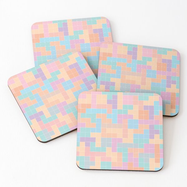 Item preview, Pastel tetris designed and sold by TheGlitchStitch.
