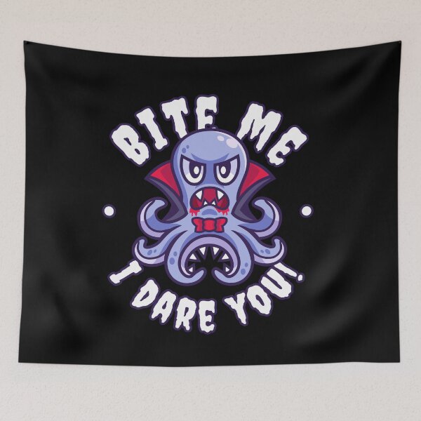 Item preview, Bite me - I dare you! Halloween Vampire Octopus designed and sold by messy-nessie.