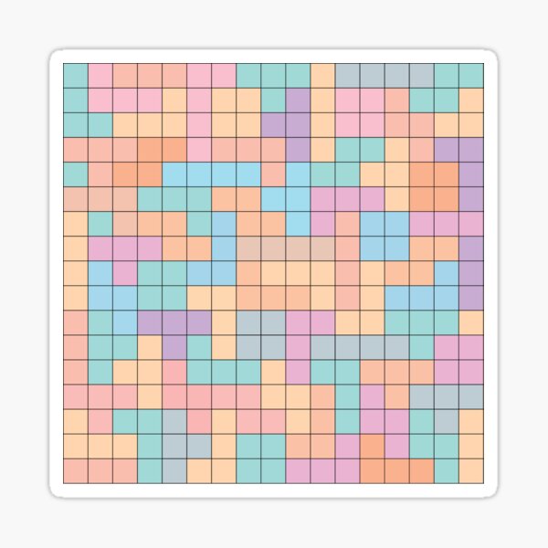Item preview, Pastel Tetris Grid designed and sold by TheGlitchStitch.