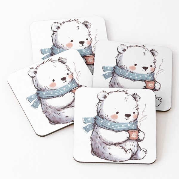 Item preview, Snow bear enjoying coco designed and sold by islandboy86.
