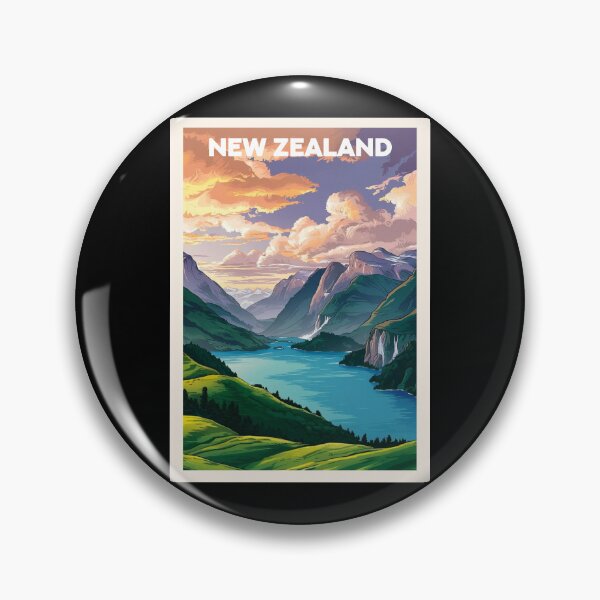 Item preview, New Zealand, Travel Art designed and sold by PinkandP.