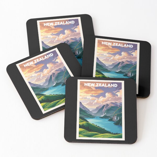 Item preview, New Zealand, Travel Art designed and sold by PinkandP.