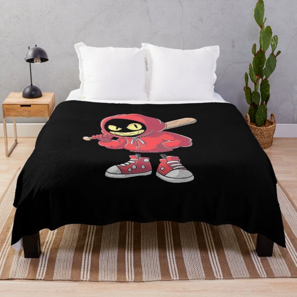 Item preview, Cool Cartoon Character with Bat in Red Hoodie – Urban Street Style Design designed and sold by love3617.