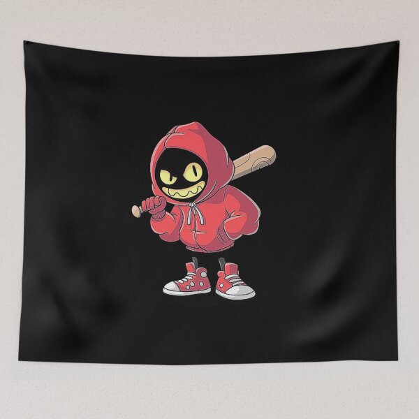 Item preview, Cool Cartoon Character with Bat in Red Hoodie – Urban Street Style Design designed and sold by love3617.