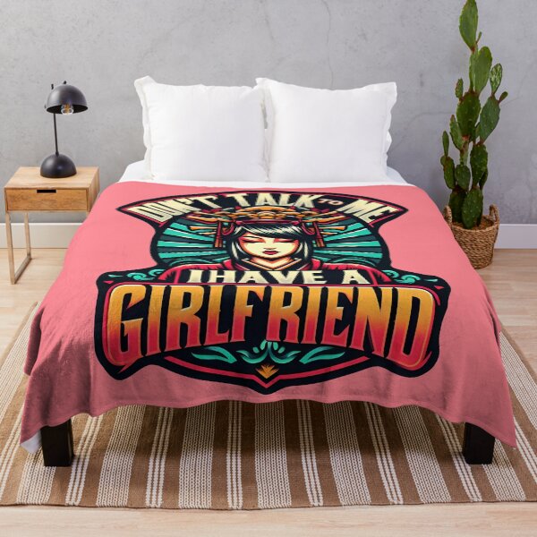 Item preview, Don't talk to me i have a girlfriend, typography designed and sold by maxmaj.