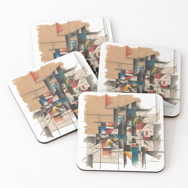 Item preview, A drawing of a cityscape with many different colors and shapes designed and sold by PWDigitalArt.