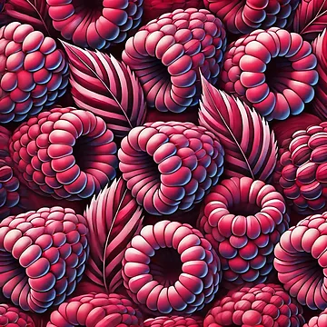 Artwork thumbnail, Abstract Raspberry Fruit Design by TribalioDesigns