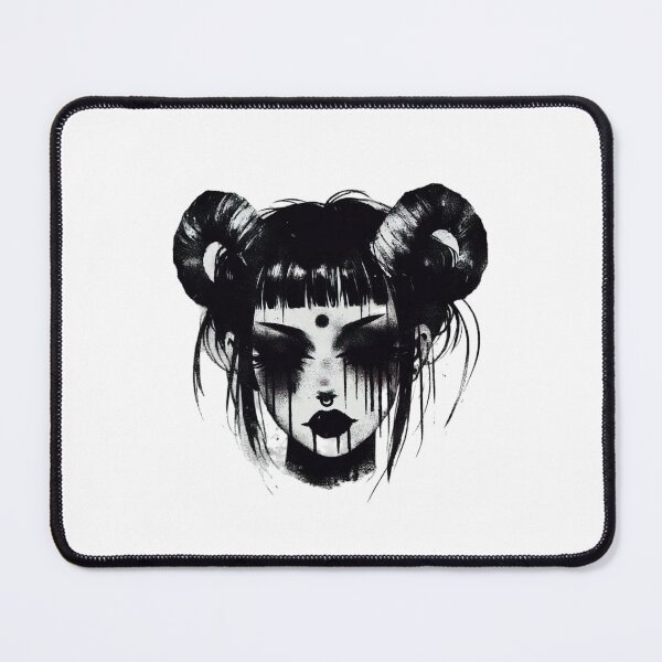 Item preview, Dark Anime Girl Portrait designed and sold by Emegan Print Art.