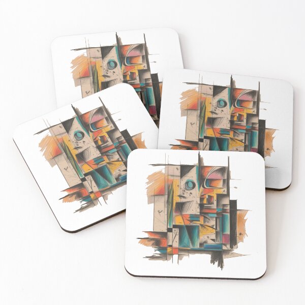 Item preview, A colorful abstract painting with a lot of different shapes and colors designed and sold by PWDigitalArt.