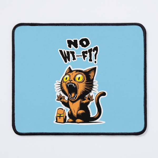 Item preview, Funny travelers gift no wifi panic cat designed and sold by StickyRice Travelers.
