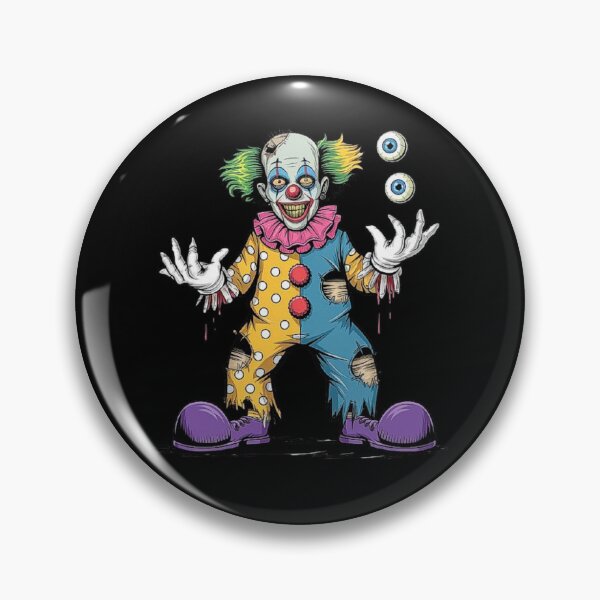 Item preview, Spooky Clown with Juggling Eyes – Creepy Circus Clown Art designed and sold by love3617.