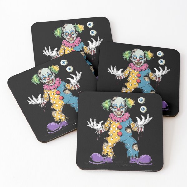 Item preview, Spooky Clown with Juggling Eyes – Creepy Circus Clown Art designed and sold by love3617.