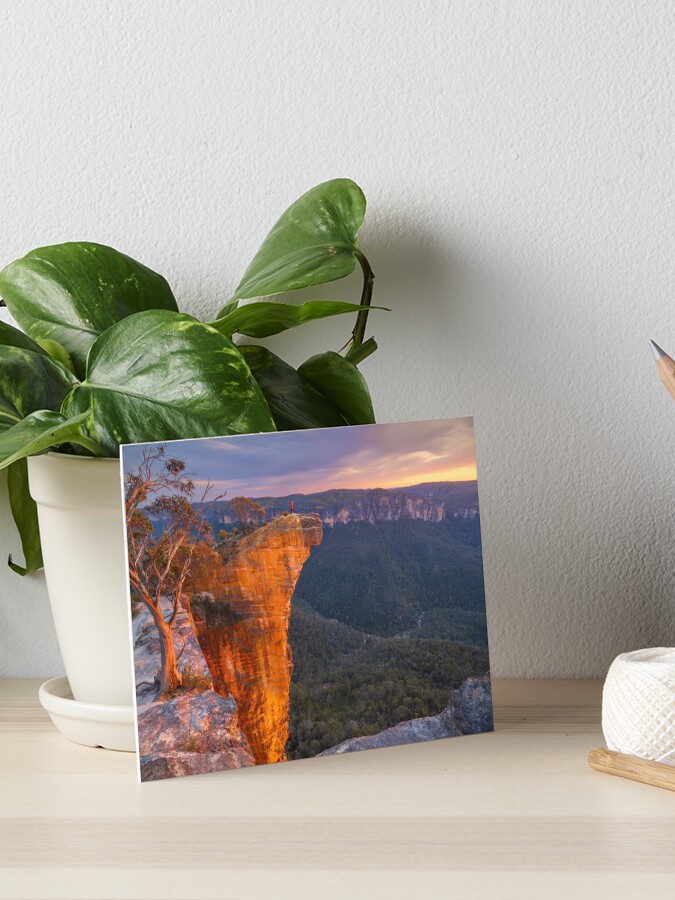 Thumbnail 1 of 2, Art Board Print, Hanging Rock, Blackheath, Blue Mountains, New South Wales, Australia designed and sold by Chockstone.