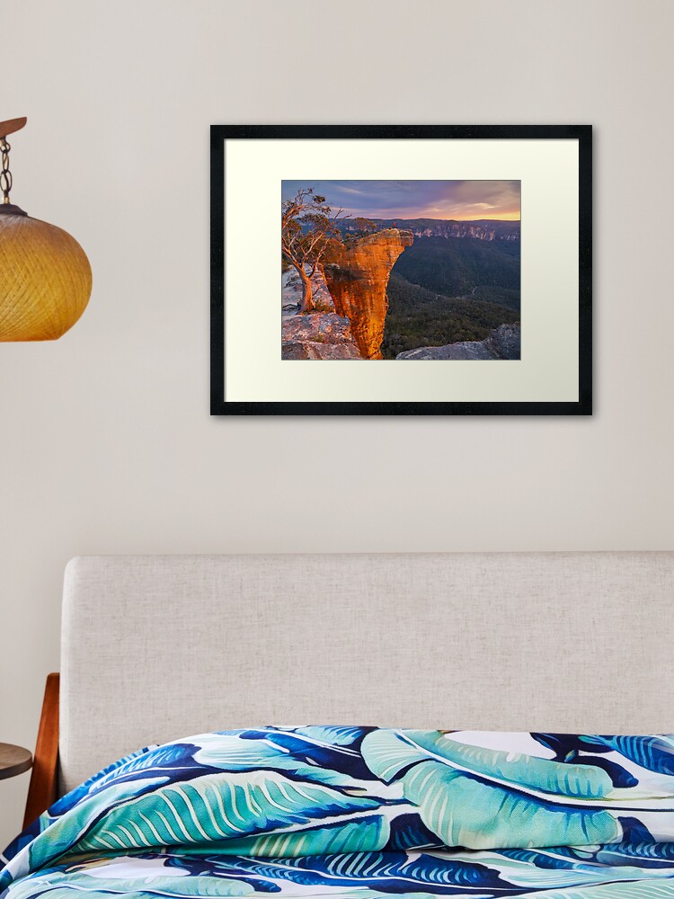 Thumbnail 2 of 7, Framed Art Print, Hanging Rock, Blackheath, Blue Mountains, New South Wales, Australia designed and sold by Chockstone.