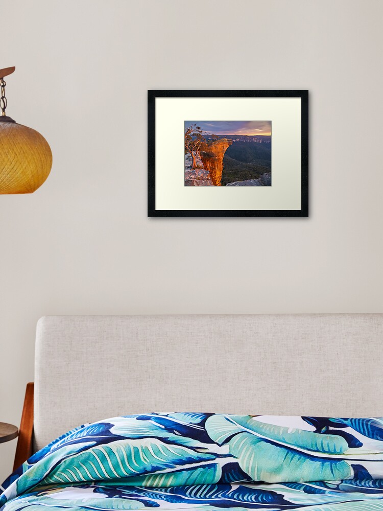 Thumbnail 2 of 7, Framed Art Print, Hanging Rock, Blackheath, Blue Mountains, New South Wales, Australia designed and sold by Chockstone.