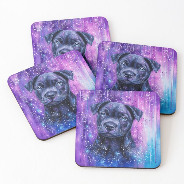Item preview, \ Watercolor Painted Spakling Galactic Staffy designed and sold by Nocturne  Paws.