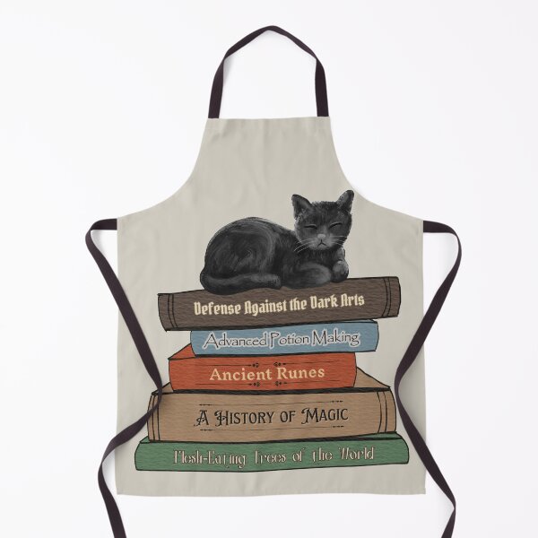 Item preview, Black Cat and a stack of Magic Books designed and sold by ArtsyTales.