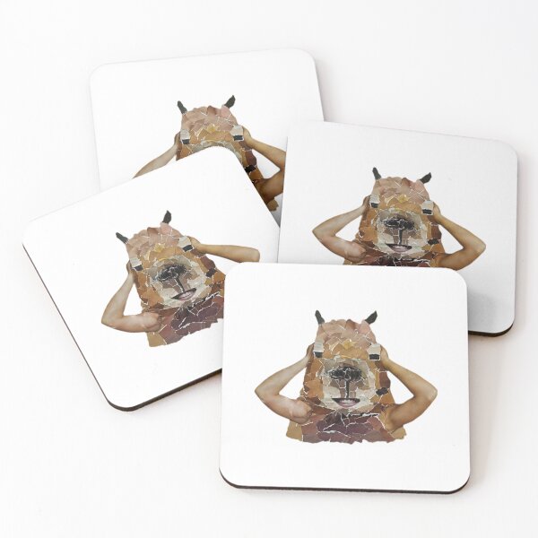 Item preview, funny cute capybara mosaic art meme rodent designed and sold by Kyna Arts.