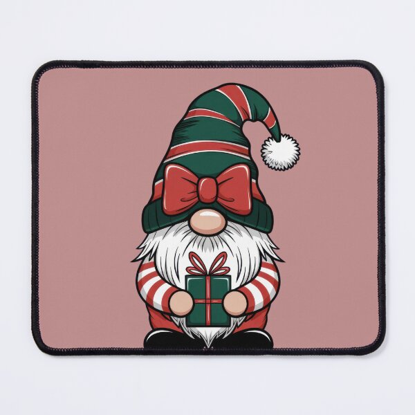 Item preview, Festive Christmas Gnome Holding Gift with Bow designed and sold by ImagineCorner.