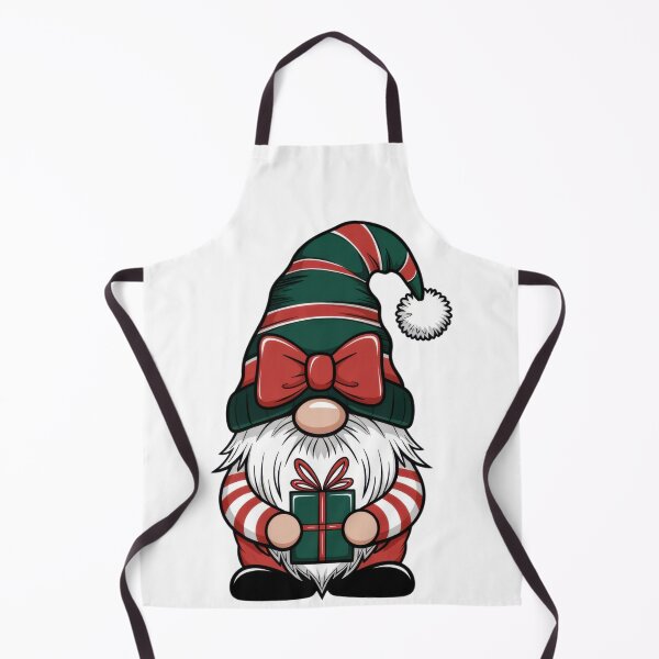 Item preview, Festive Christmas Gnome Holding Gift with Bow designed and sold by ImagineCorner.