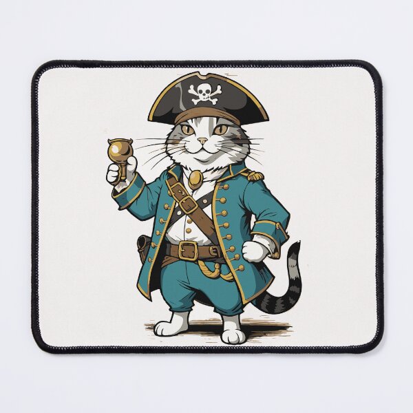 Item preview, Cat Pirate Jolly Roger Flag Skull and Crossbones designed and sold by Atlantico54.