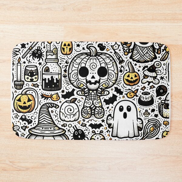 Item preview, Spooky Halloween Doodle designed and sold by Thai Vibe Studio.