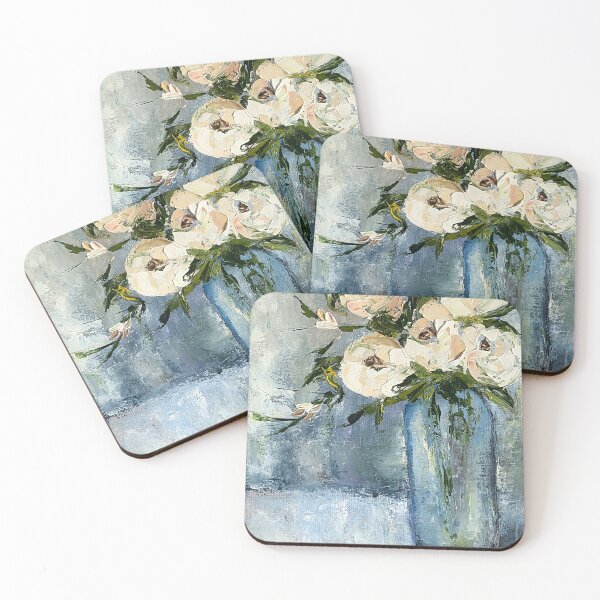 Item preview, White flowers in vase designed and sold by TatianaMalinArt.