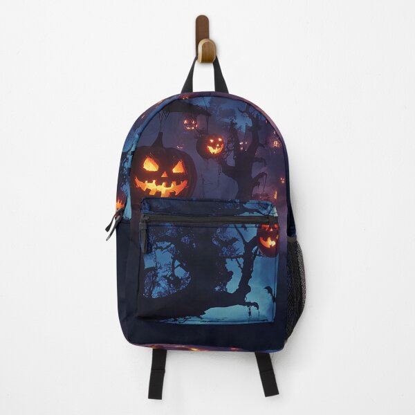 Item preview, Haunted Mansion with Jack-o'-lanterns and Bats designed and sold by Fab-Haven.