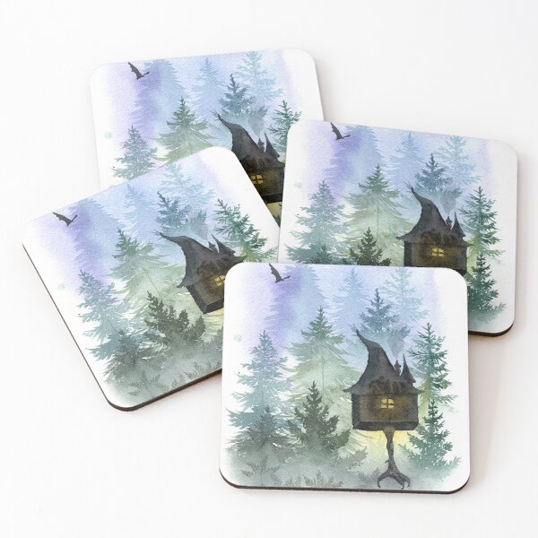 Item preview, Baba Yaga's Hut in a Misty Forest designed and sold by AlicjaCurioseur.
