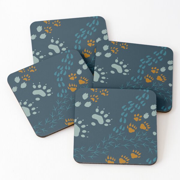Item preview, Wild animal tracks with limited color palette designed and sold by aysegulkacar.