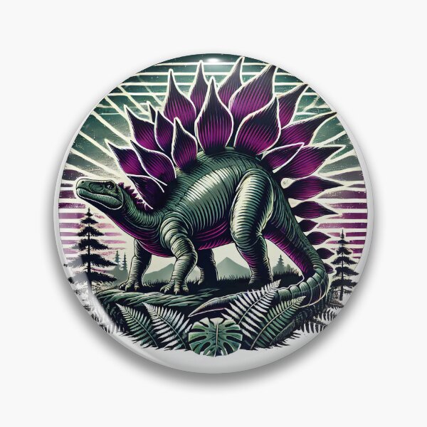 Item preview, Stegosaurus dinosaur in its habitat designed and sold by JonelleTshirts.