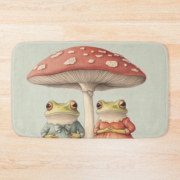 Item preview, Cute Lady Frogs Under Mushroom designed and sold by GrinGalore.