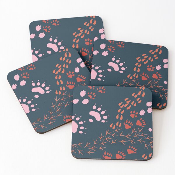 Item preview, Wild animal tracks with red tones designed and sold by aysegulkacar.