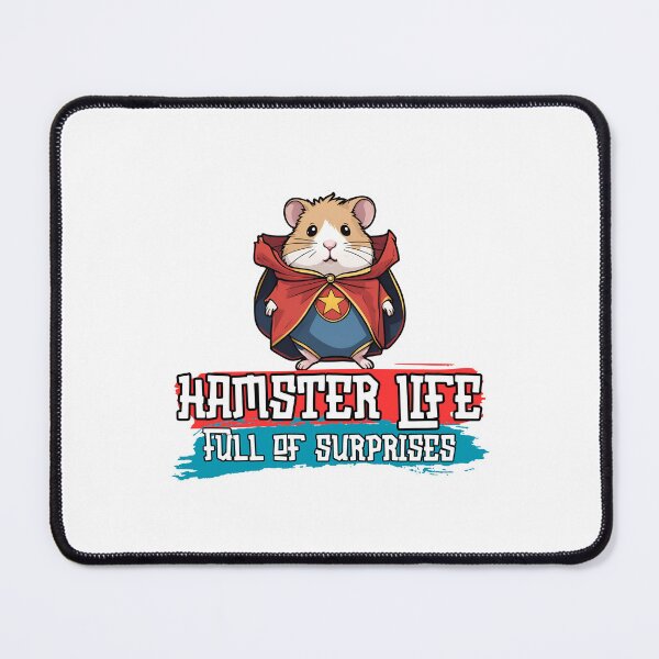 Item preview, Hamster Life, Full of Surprises – Chubby Superhero Hamster Design designed and sold by Nalanda2000.