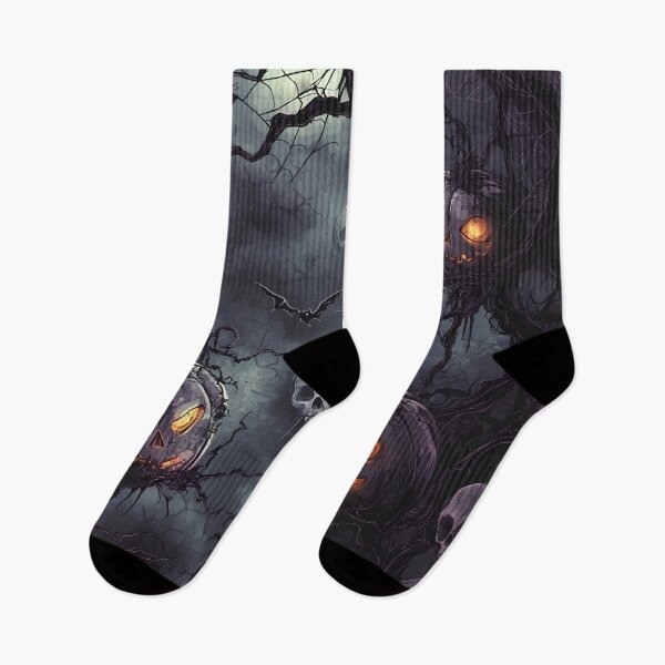 Item preview, Pumpkins and Skulls in a Gloomy Forest designed and sold by Fab-Haven.