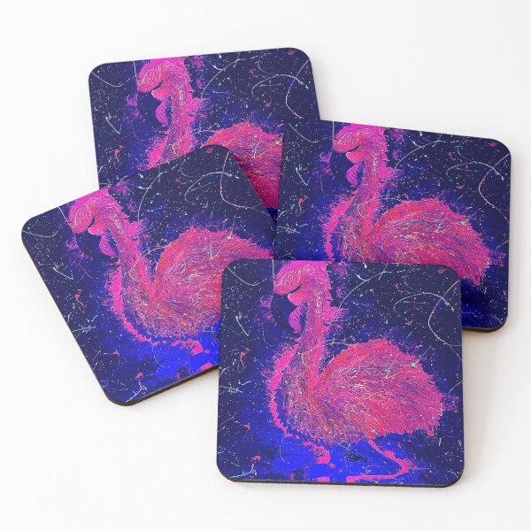 Item preview, FLAMMING HOT Pink flamingo night version designed and sold by PGKINART.