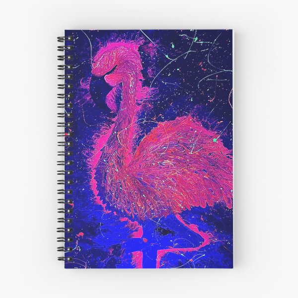 Item preview, FLAMMING HOT Pink flamingo night version designed and sold by PGKINART.