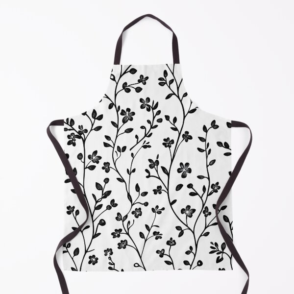 Item preview, Minimalistic Black and White Floral Pattern designed and sold by Fab-Haven.