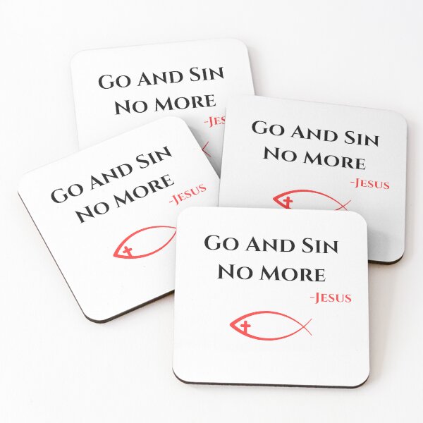 Item preview, Go And Sin No More, black/red designed and sold by Redeemed365.