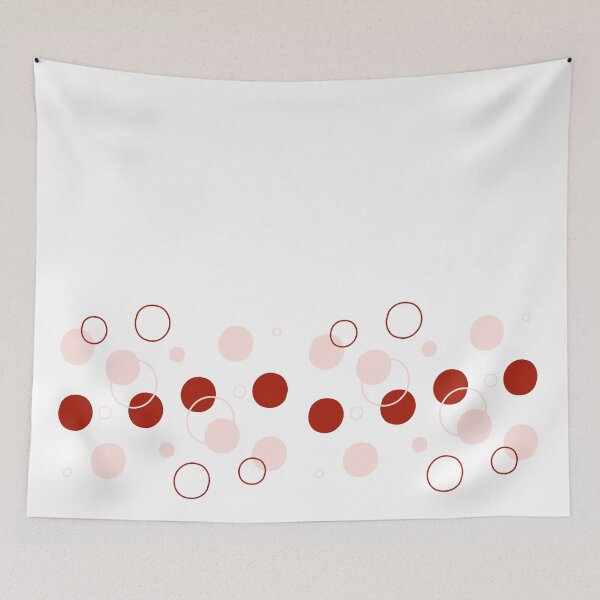 Item preview, Floating Red-Pink Bubbles: A Playful Dance of Warmth and Elegance, Unique designed and sold by villacreativa.