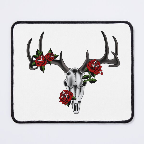 Item preview, Buck Skull with Roses designed and sold by Igor's Vault of Oddities.